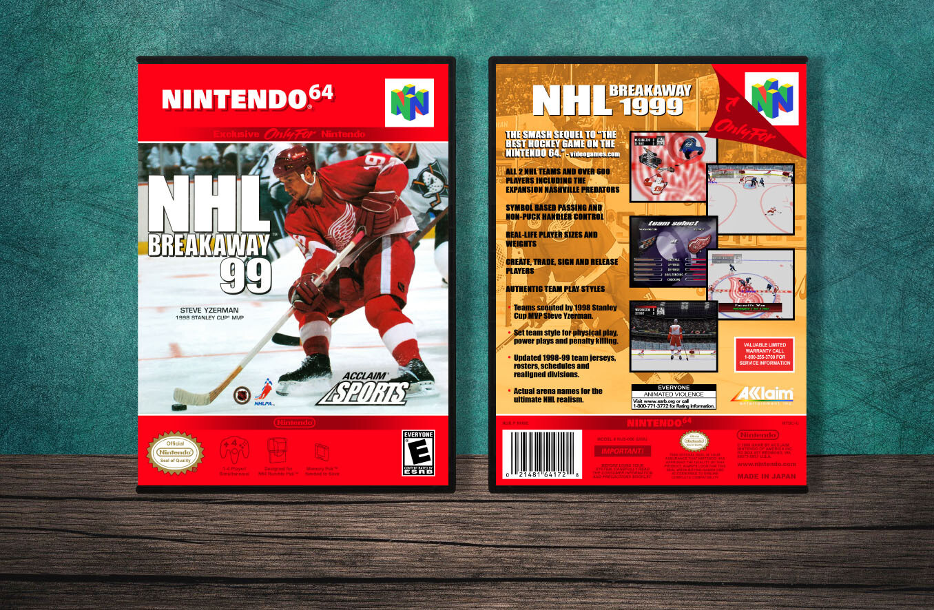 NHL Breakaway &#39;99, Case Color: DARK GREY (OEM DS CASE COLOR)