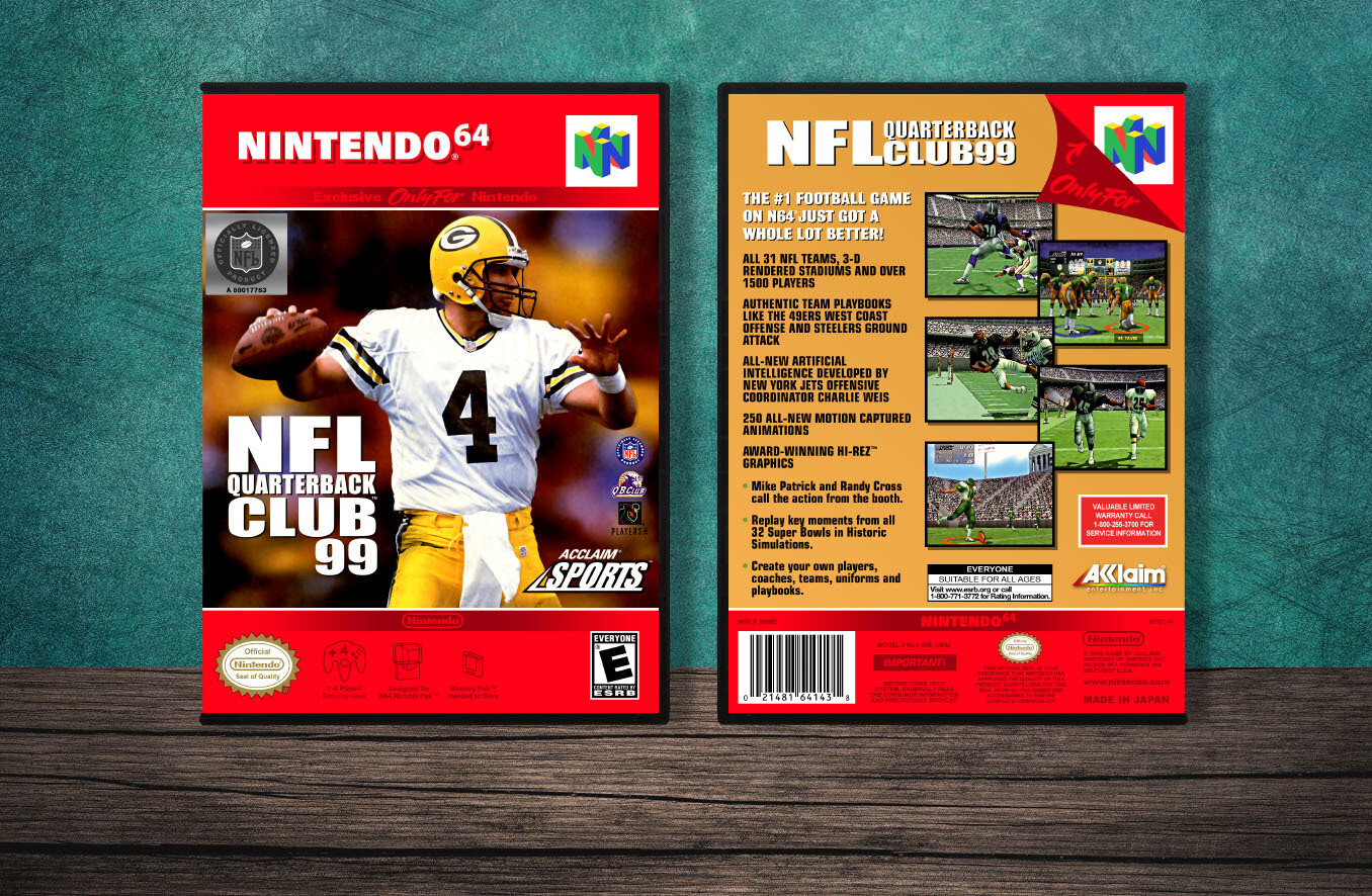 NFL Quarterback Club &#39;99, Case Color: DARK GREY (OEM DS CASE COLOR)