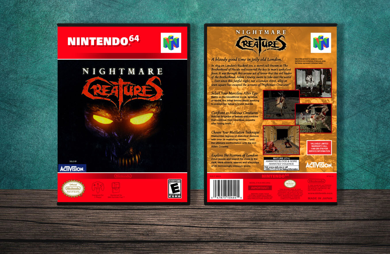 Nightmare Creatures, Case Color: DARK GREY (OEM DS CASE COLOR)