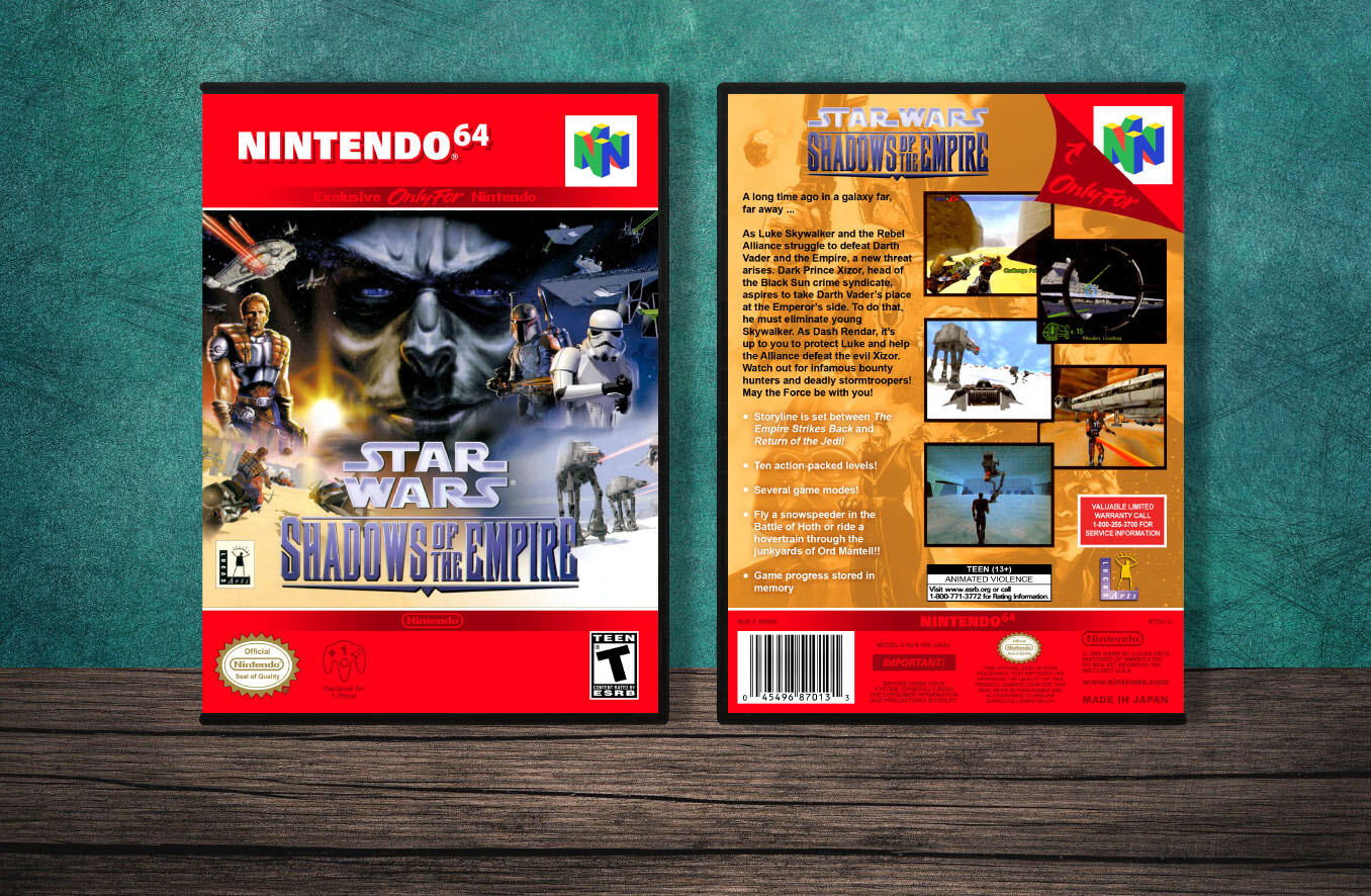 Star Wars: Shadows of the Empire, Case Color: DARK GREY (OEM DS CASE COLOR)