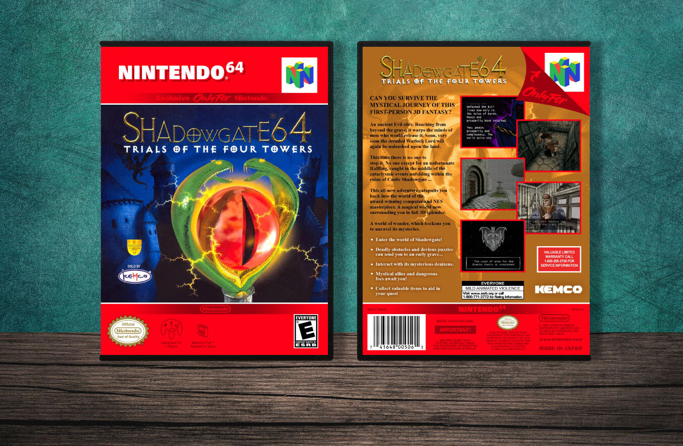 Shadowgate 64: Trial of the Four Towers, Case Color: DARK GREY (OEM DS CASE COLOR)