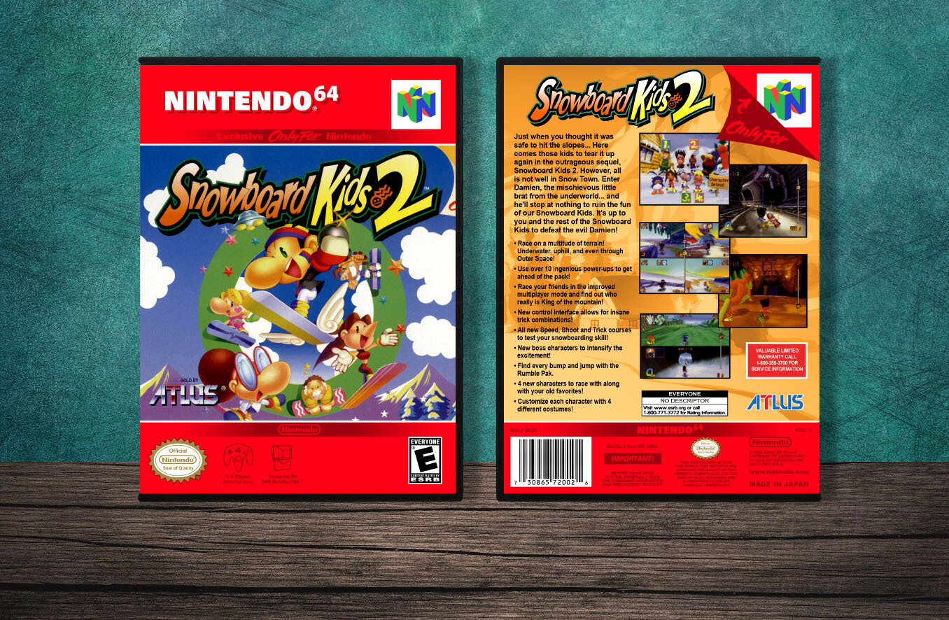 Snowboard Kids 2, Case Color: DARK GREY (OEM DS CASE COLOR)