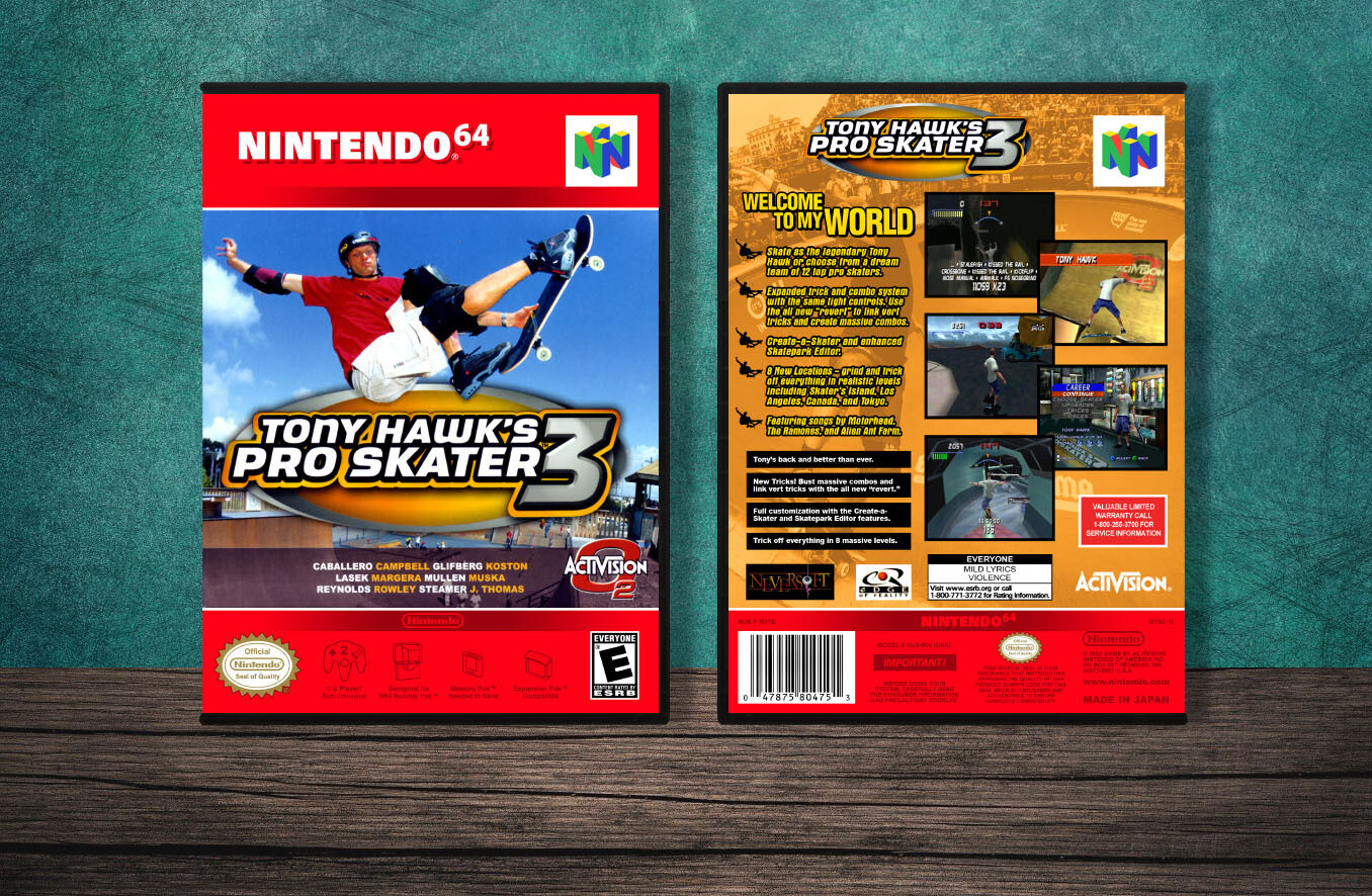 Tony Hawk&#39;s Pro Skater 3, Case Color: DARK GREY (OEM DS CASE COLOR)