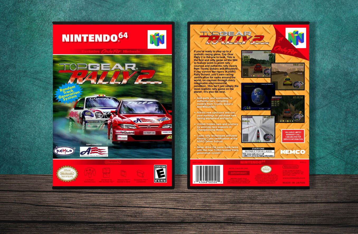 Top Gear Rally 2, Case Color: DARK GREY (OEM DS CASE COLOR)