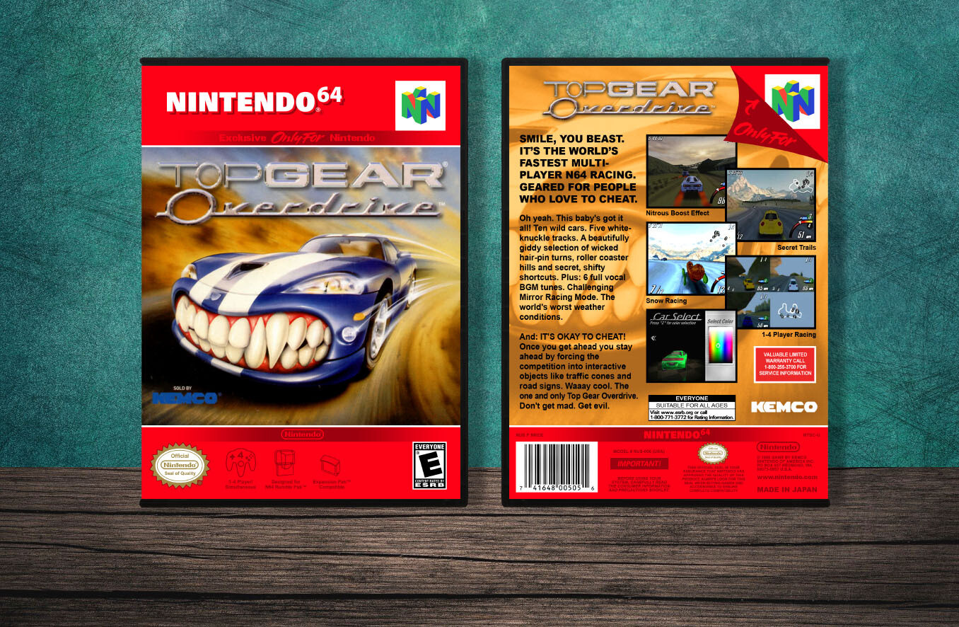 Top Gear Overdrive, Case Color: DARK GREY (OEM DS CASE COLOR)