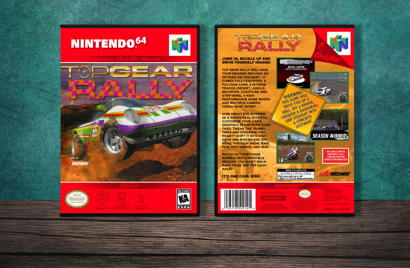 Top Gear Rally, Case Color: GREY (OEM DS CASE COLOR)