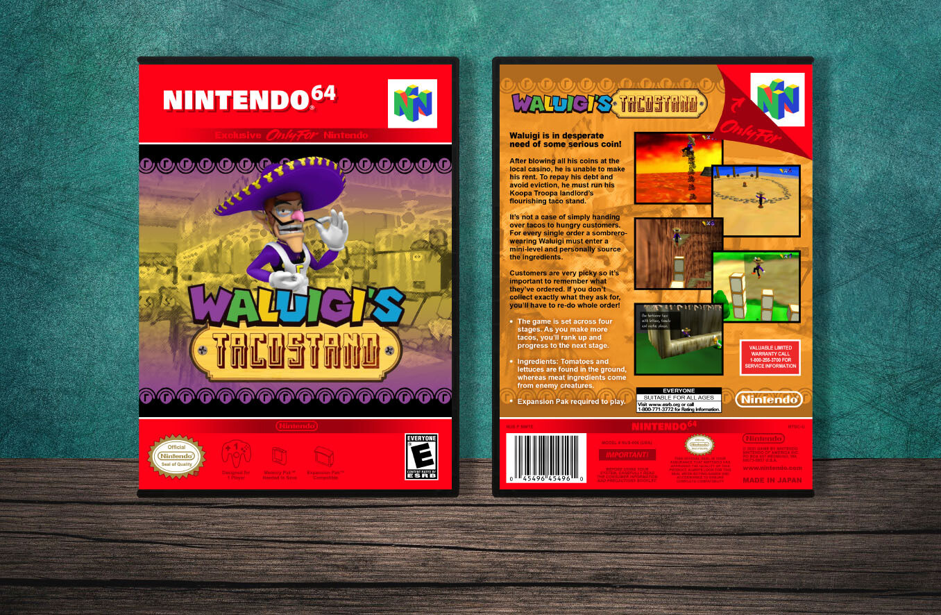 Waluigi&#39;s Taco Stand, Case Color: DARK GREY (OEM DS CASE COLOR)