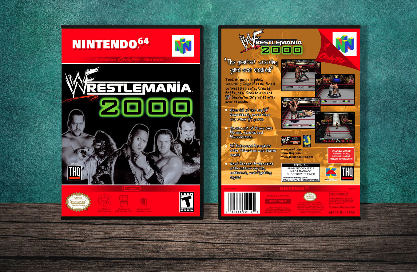 WWF Wrestlemania 2000, Case Color: DARK GREY (OEM DS CASE COLOR)