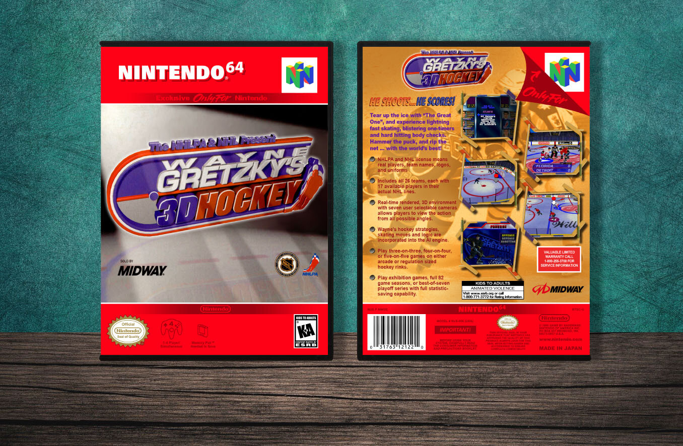 Wayne Gretzky&#39;s 3D Hockey, Case Color: DARK GREY (OEM DS CASE COLOR)