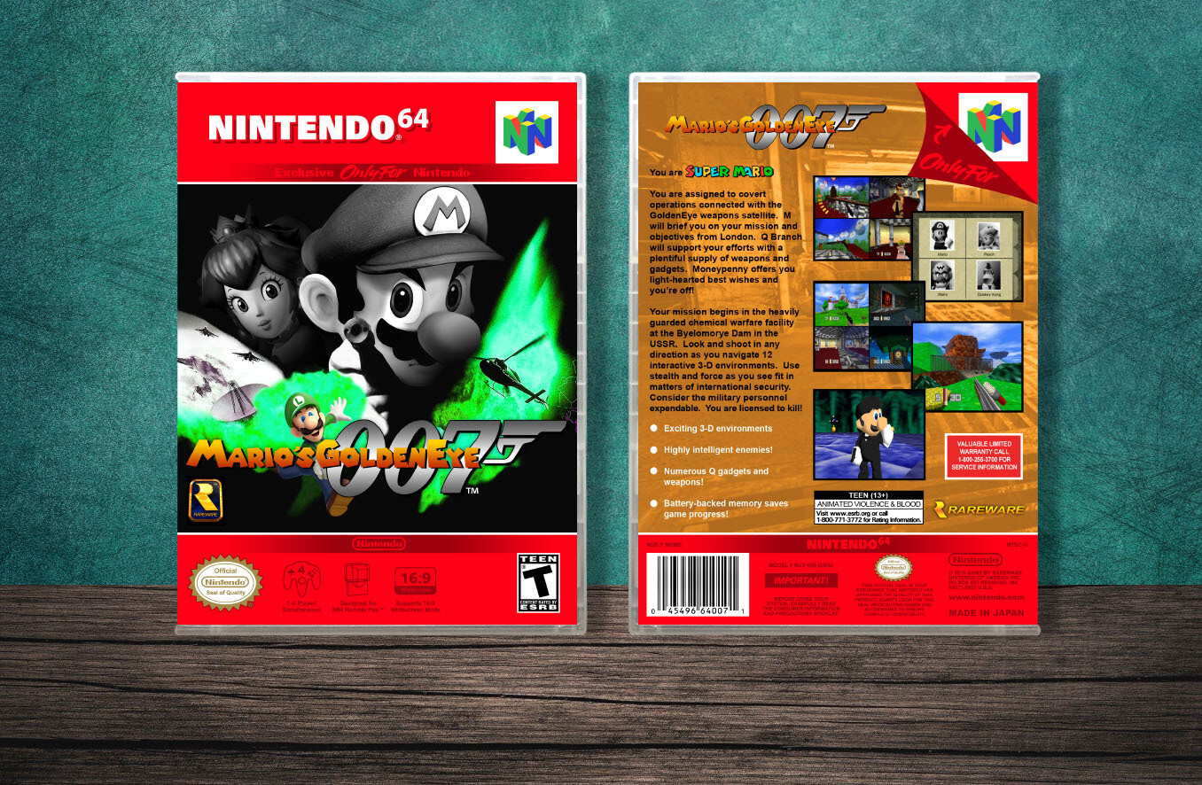 007: Mario&#39;s Goldeneye, Case Color: CLEAR (Transparent)