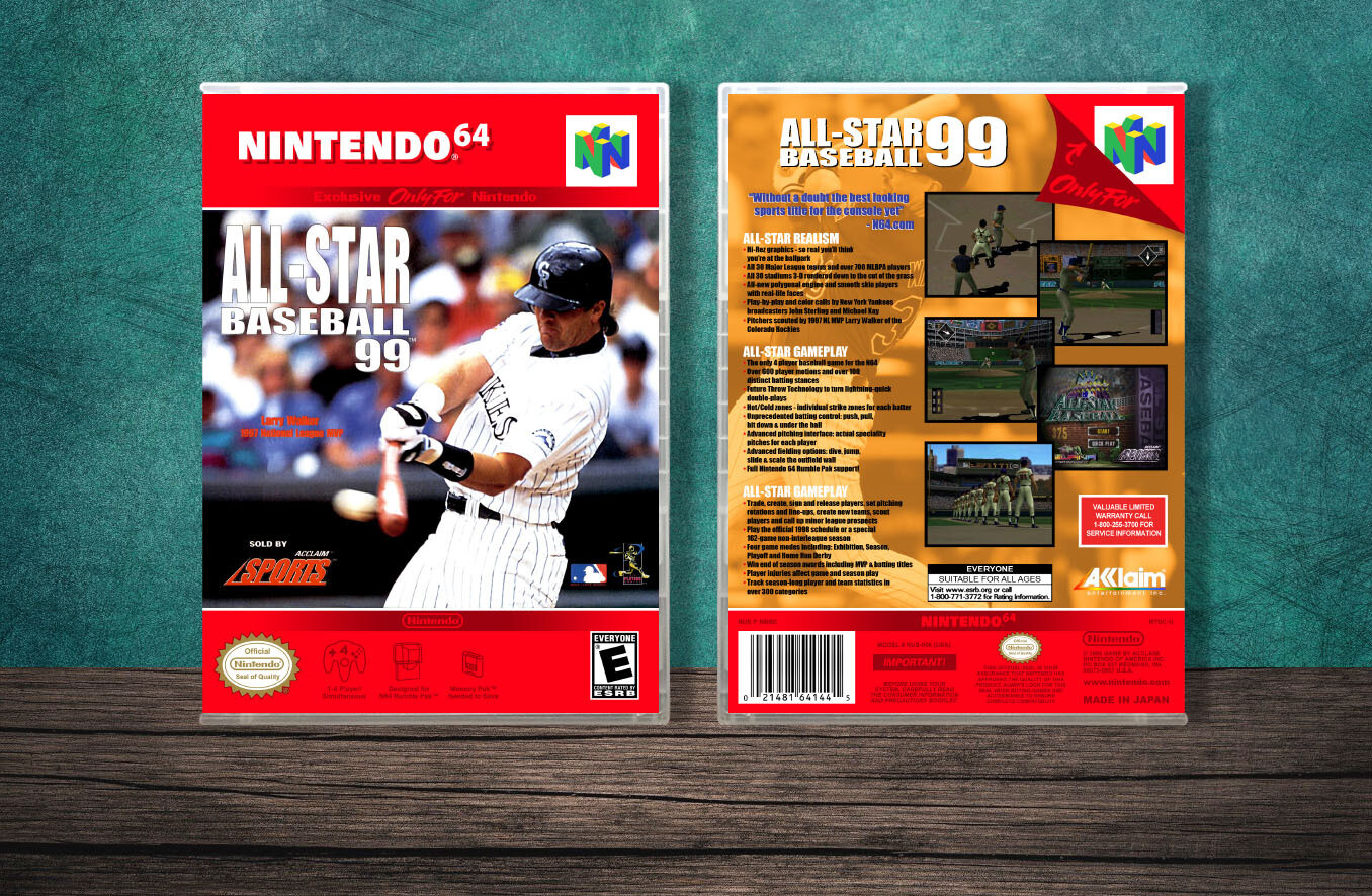 All-Star Baseball &#39;99, Case Color: CLEAR (Transparent)
