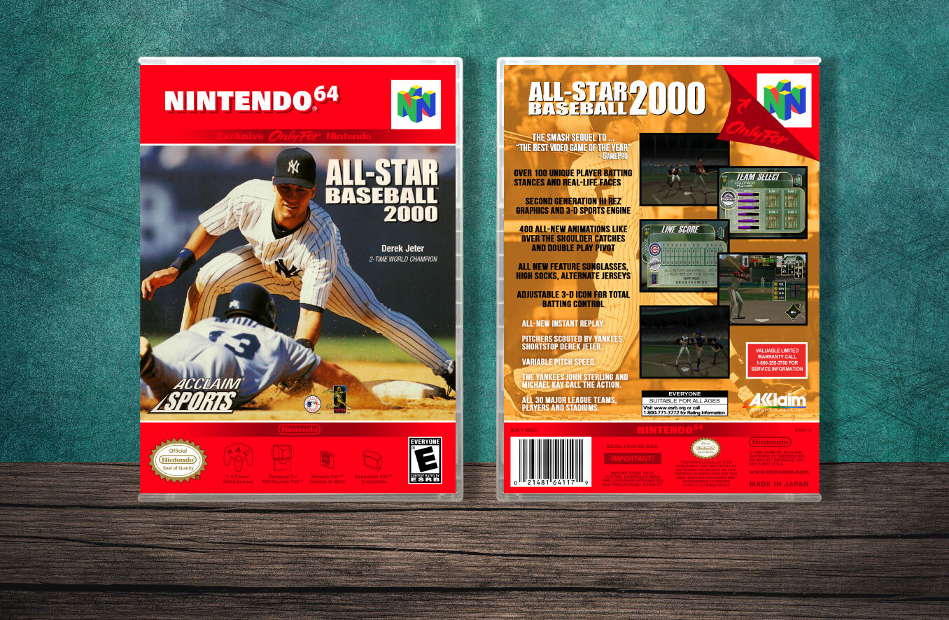 All-Star Baseball 2000, Case Color: CLEAR (Transparent)