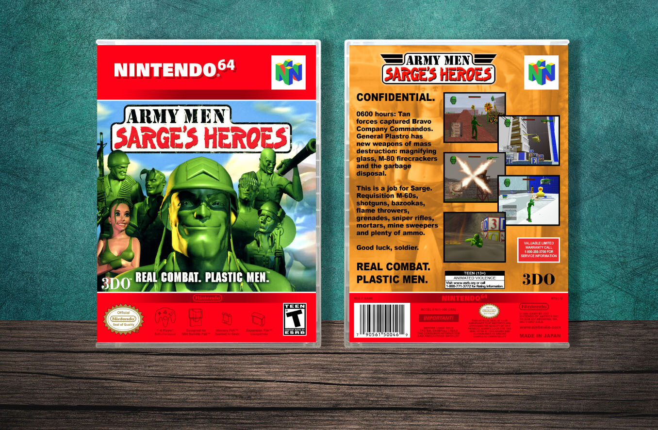 Army Men: Sarge&#39;s Heroes, Case Color: CLEAR (Transparent)