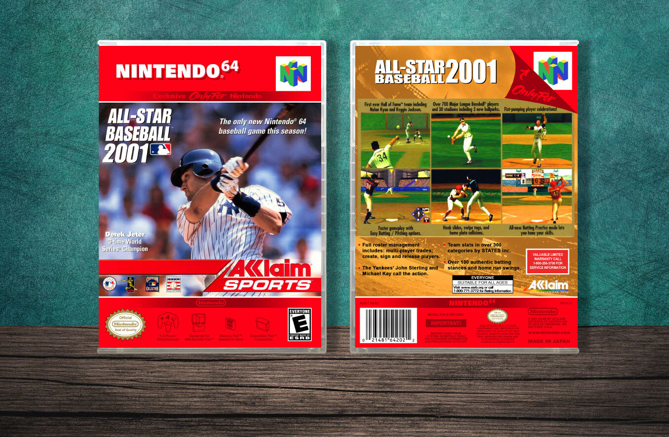 All-Star Baseball 2001, Case Color: CLEAR (Transparent)