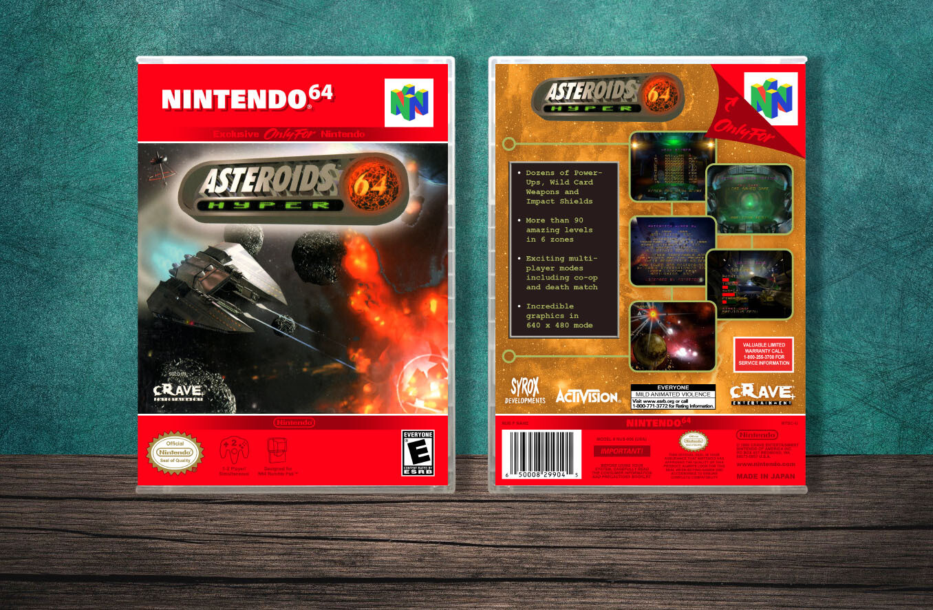 Asteroids Hyper 64, Case Color: CLEAR (Transparent)