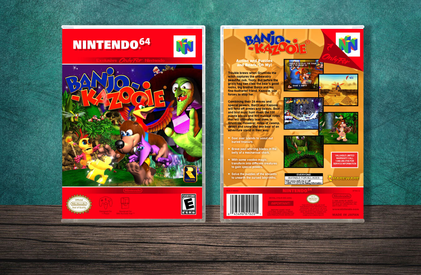 Banjo-Kazooie, Case Color: CLEAR (Transparent)