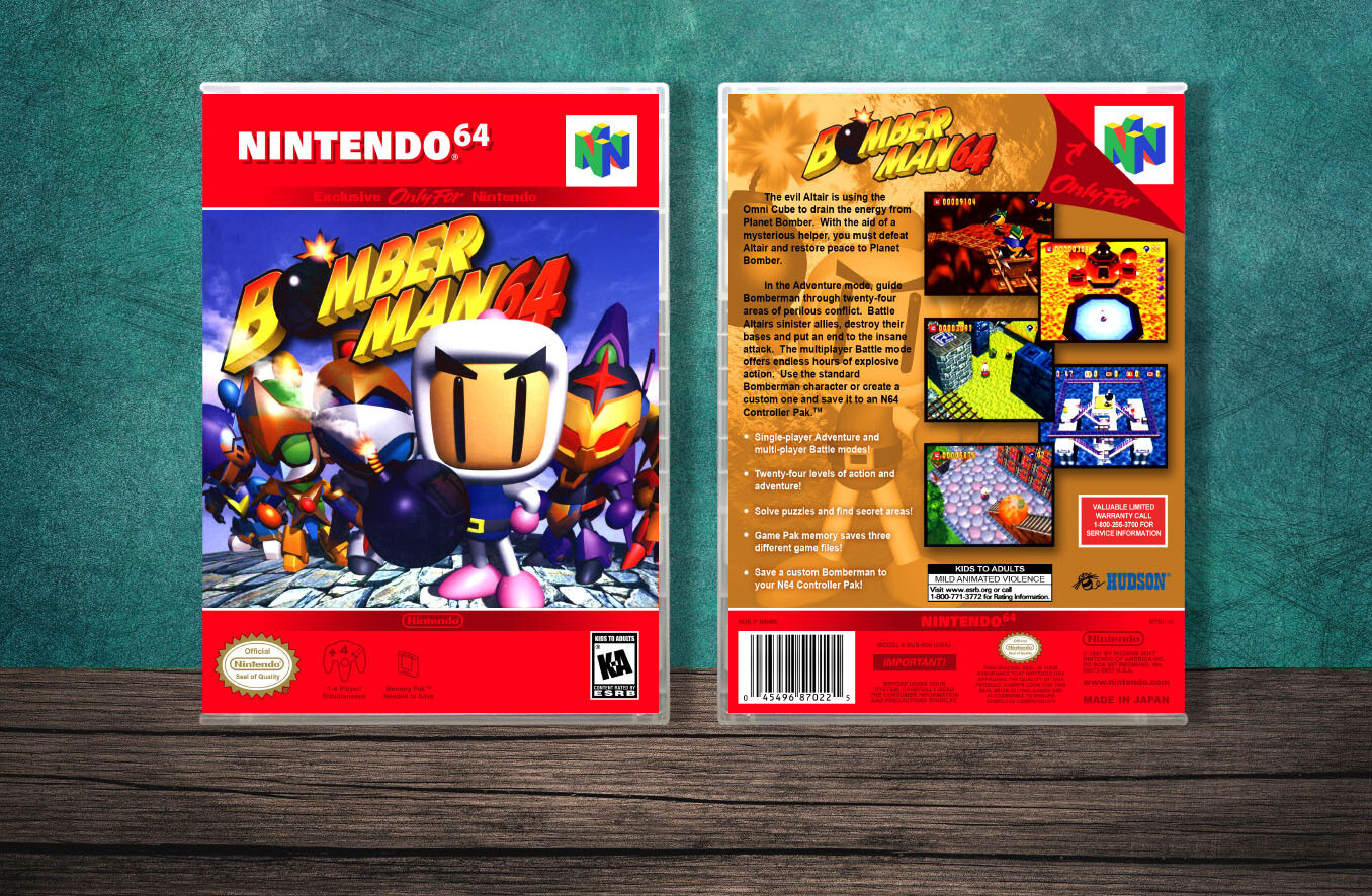 Bomberman 64, Case Color: CLEAR (Transparent)