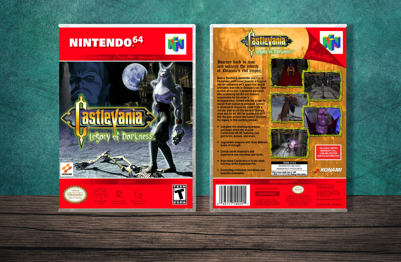 Castlevania: Legacy of Darkness, Case Color: CLEAR (Transparent)