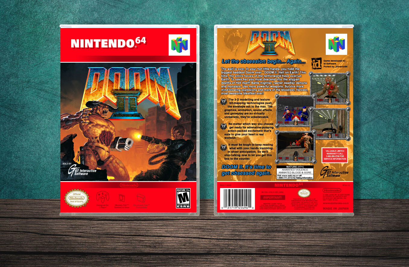 Doom 64 for Doom II, Case Color: CLEAR (Transparent)
