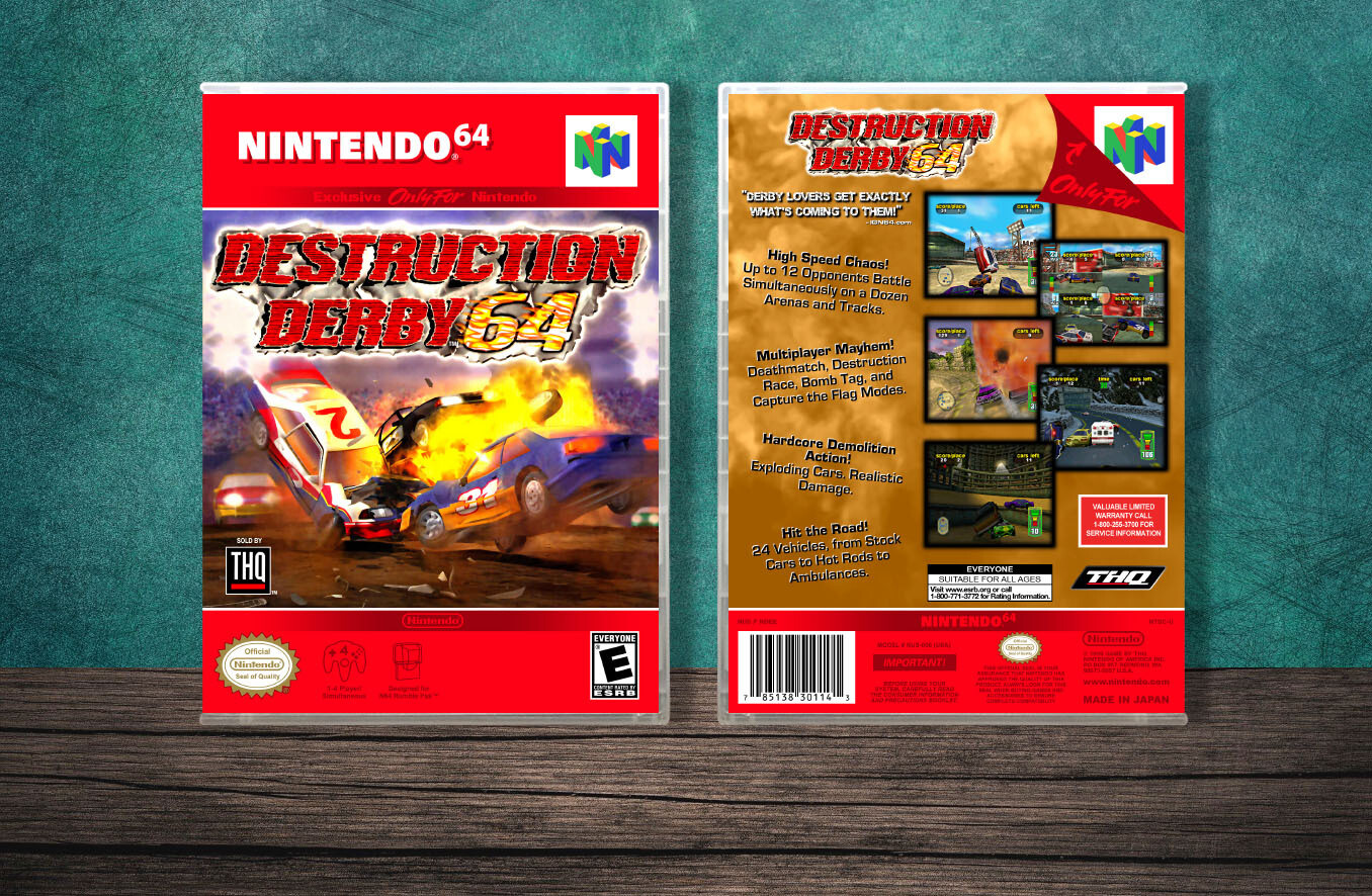 Destruction Derby 64, Case Color: CLEAR (Transparent)