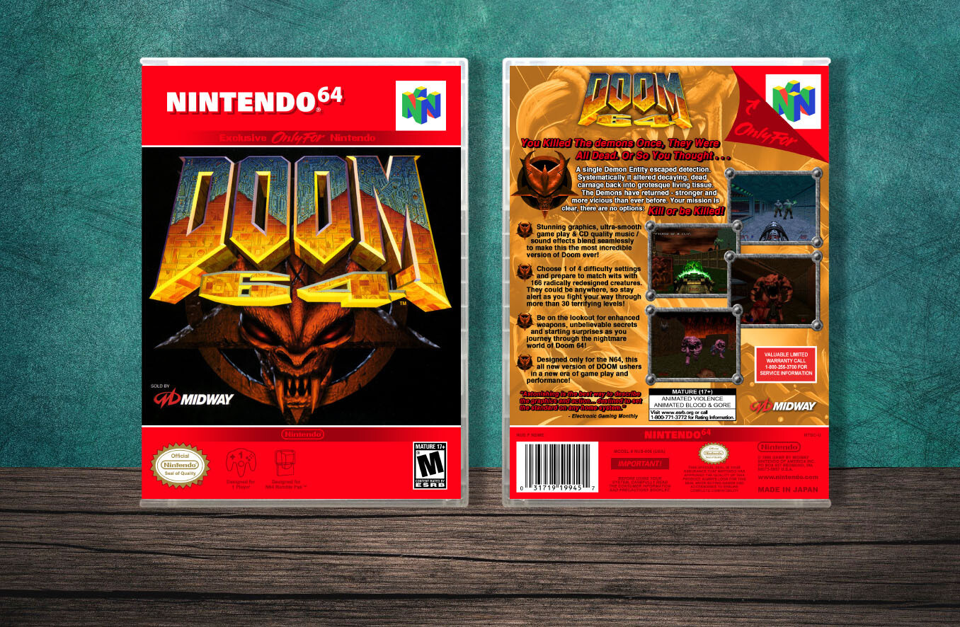 Doom 64, Case Color: CLEAR (Transparent)