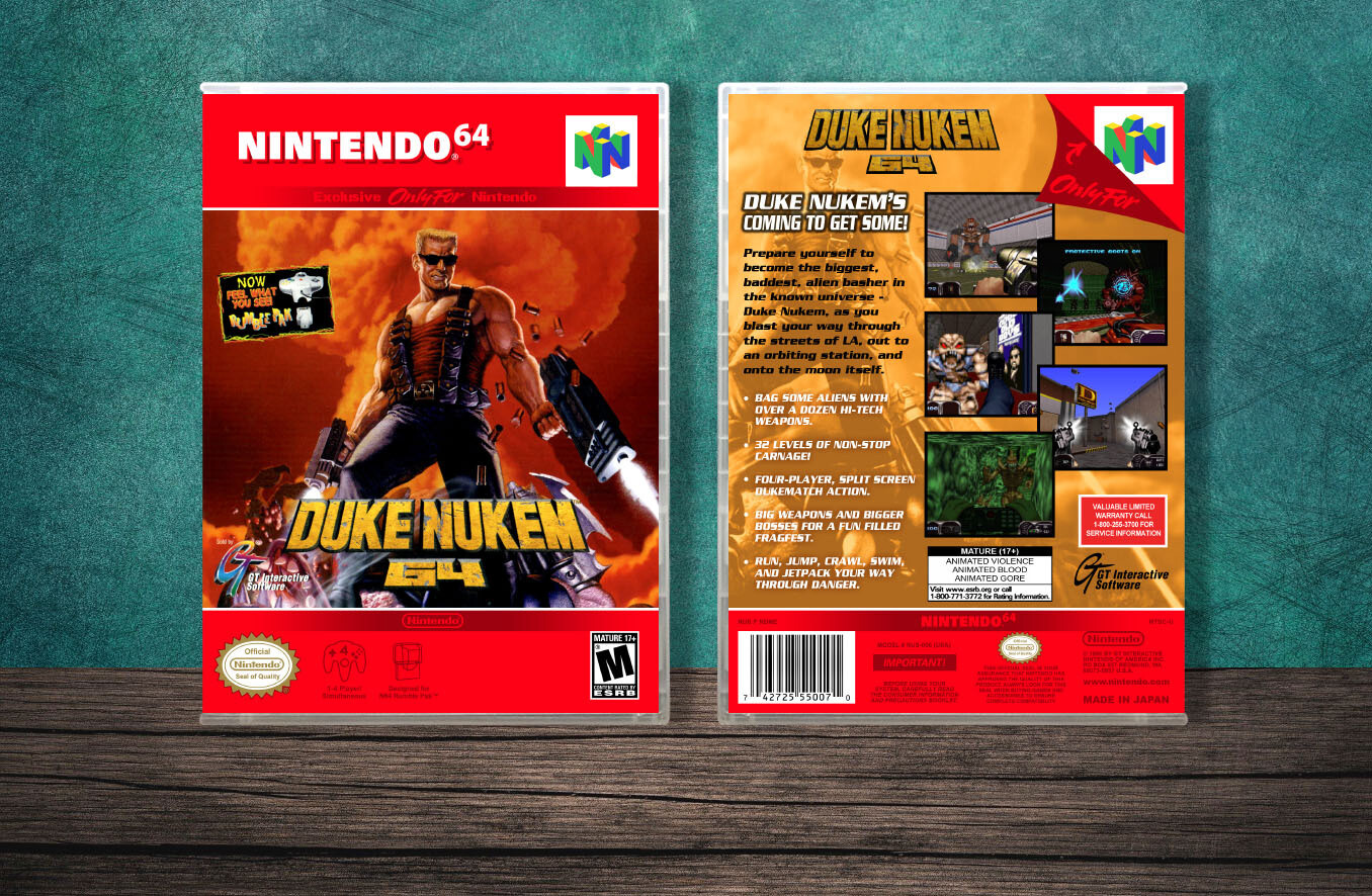 Duke Nukem 64, Case Color: CLEAR (Transparent)