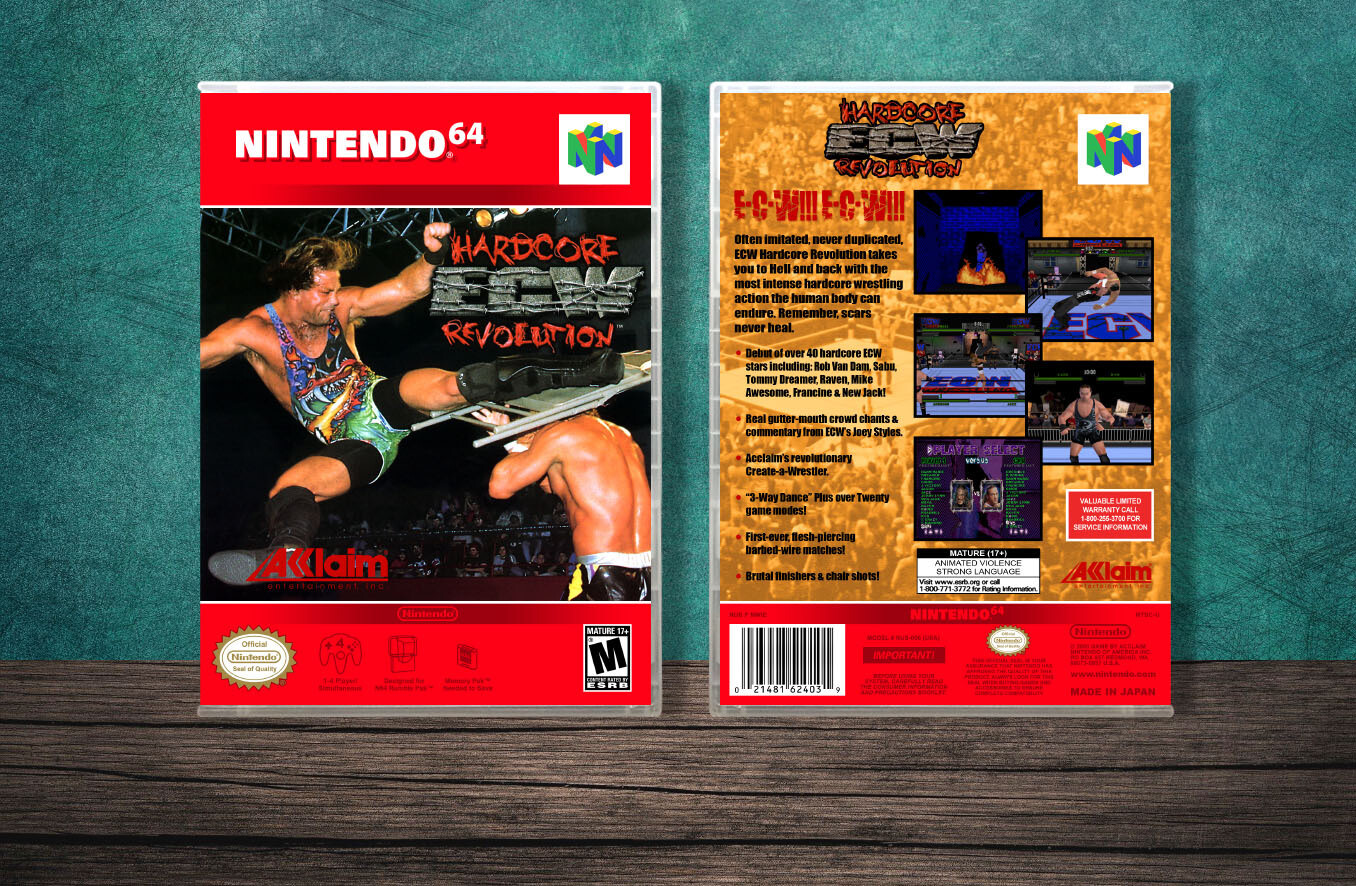 ECW Hardcore Revolution, Case Color: CLEAR (Transparent)