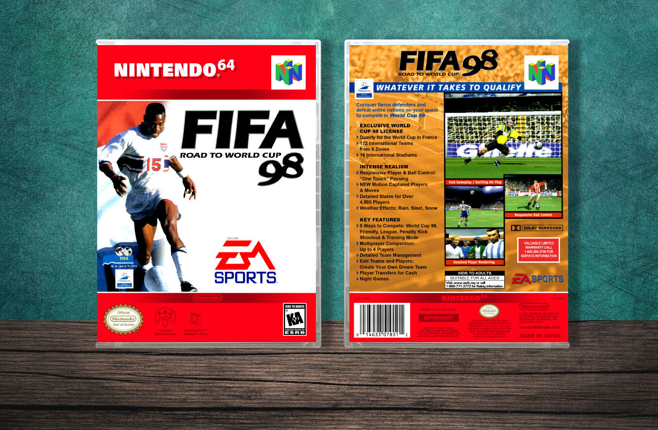 FIFA Road to the World Cup &#39;98, Case Color: CLEAR (Transparent)