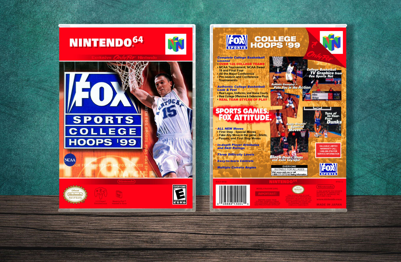 FOX Sports College Hoops &#39;99, Case Color: CLEAR (Transparent)
