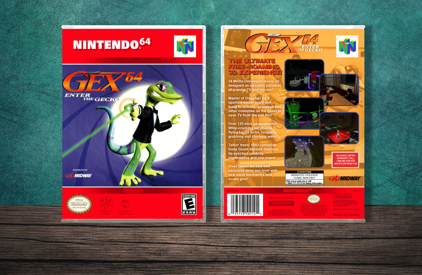 Gex 64: Enter the Gecko, Case Color: CLEAR (Transparent)