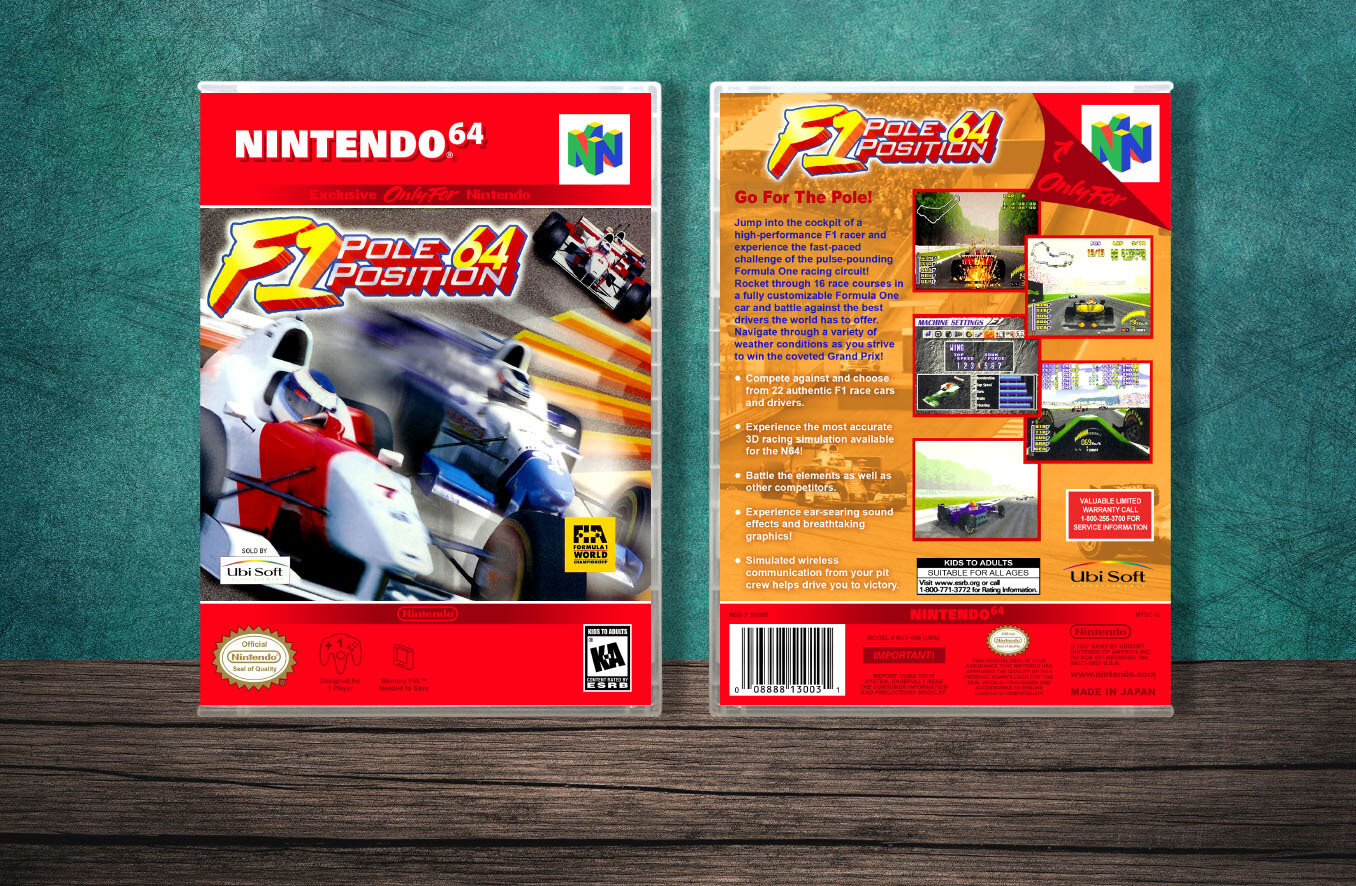 F1 Pole Position 64, Case Color: CLEAR (Transparent)