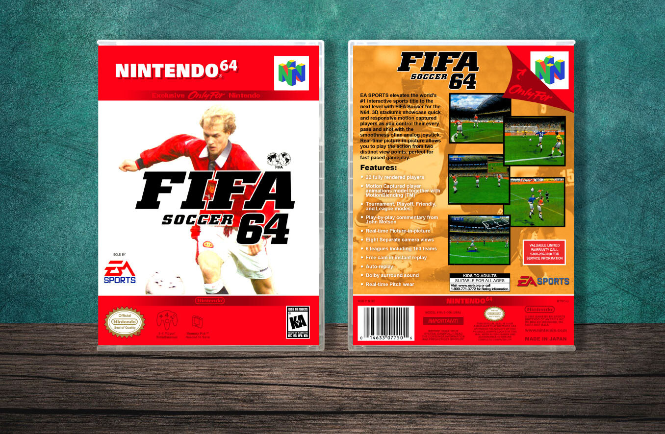 FIFA Soccer 64, Case Color: CLEAR (Transparent)