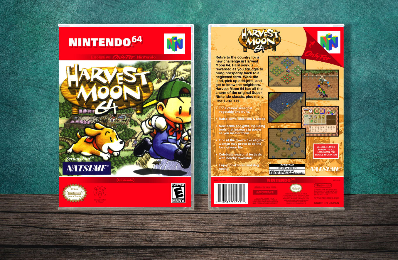 Harvest Moon 64, Case Color: CLEAR (Transparent)