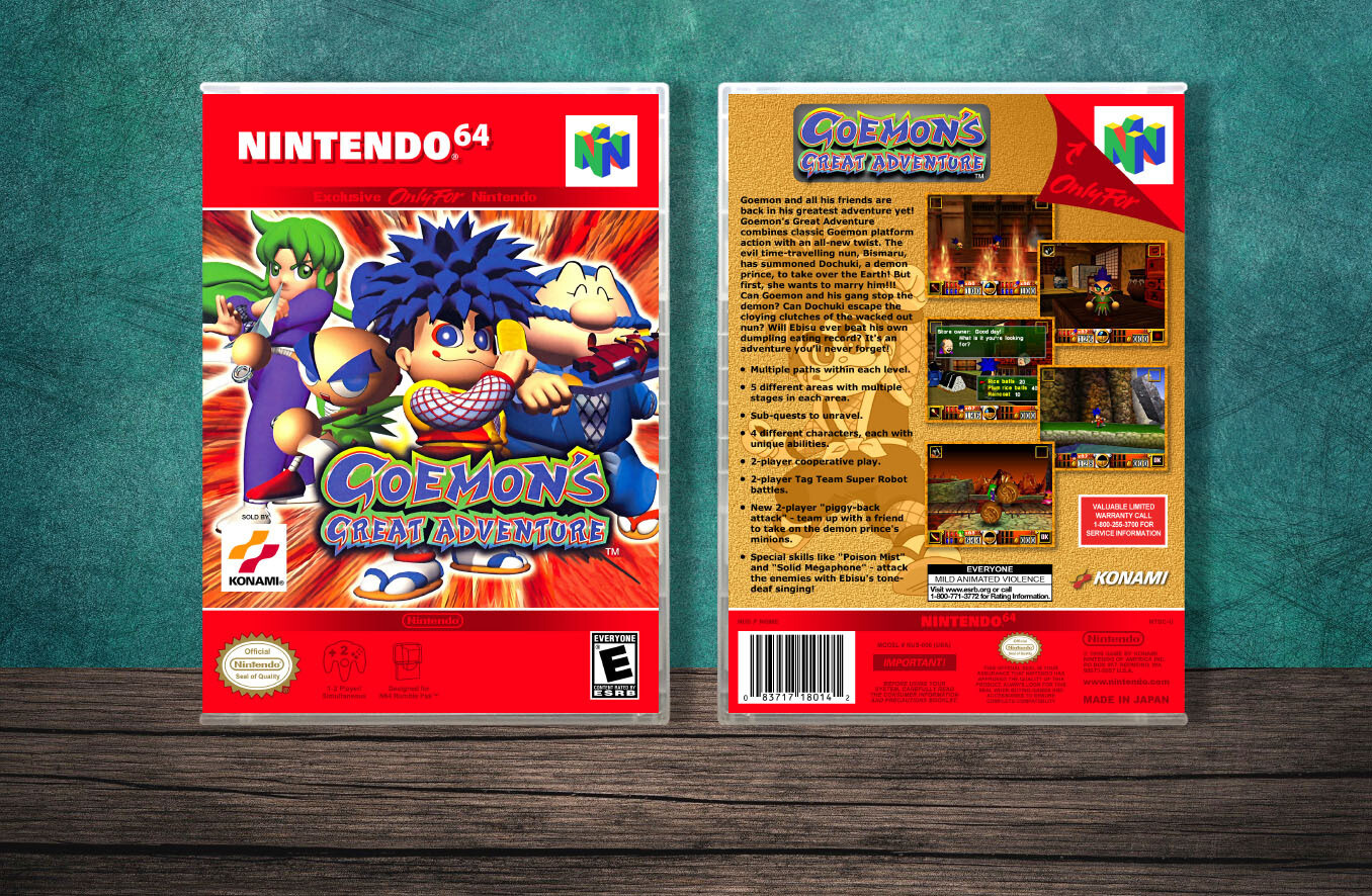 Goemon&#39;s Great Adventure, Case Color: CLEAR (Transparent)