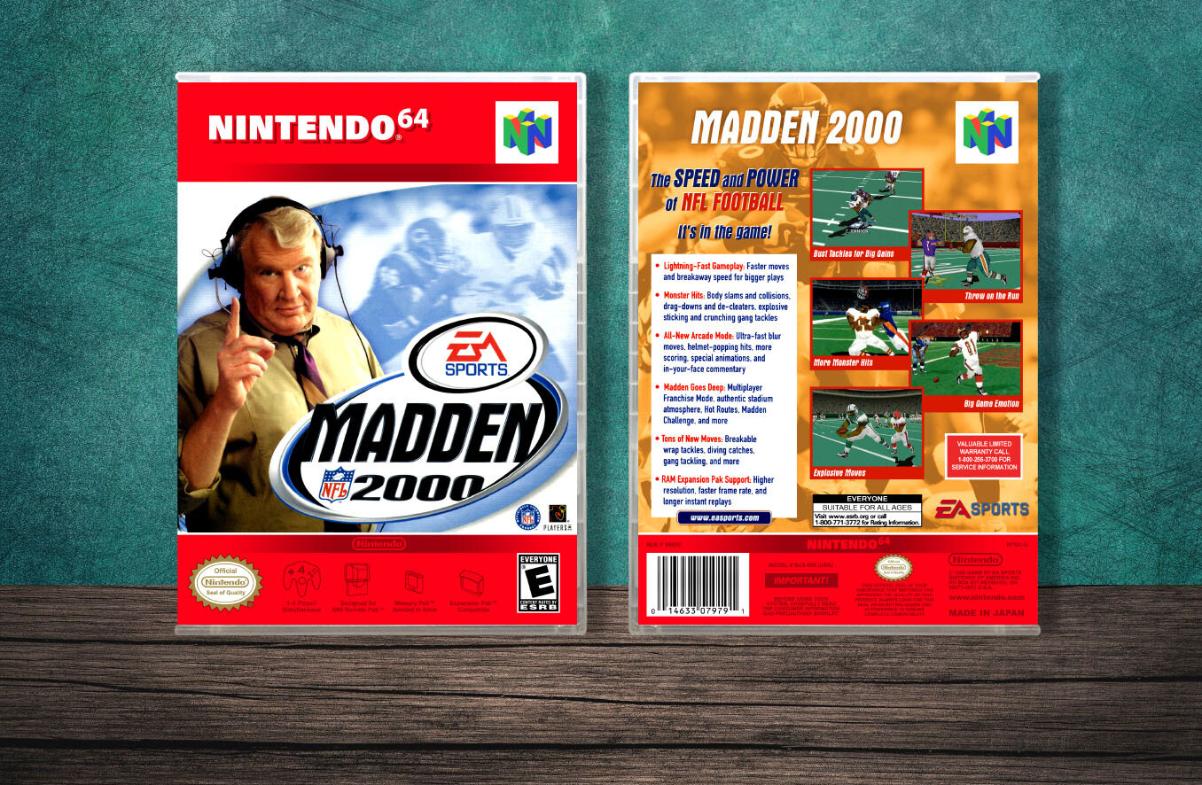 Madden 2000, Case Color: CLEAR (Transparent)