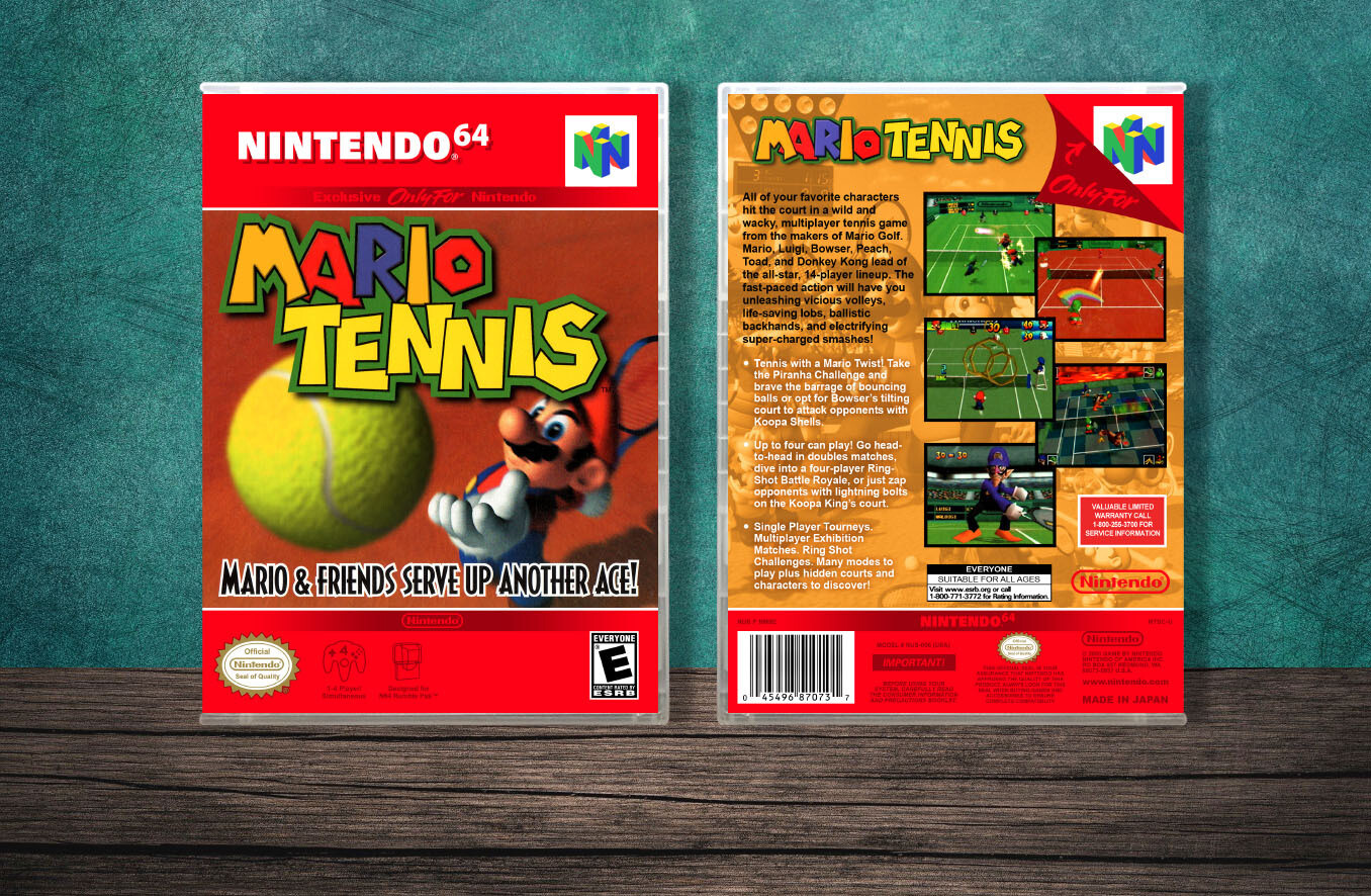 Mario Tennis, Case Color: CLEAR (Transparent)