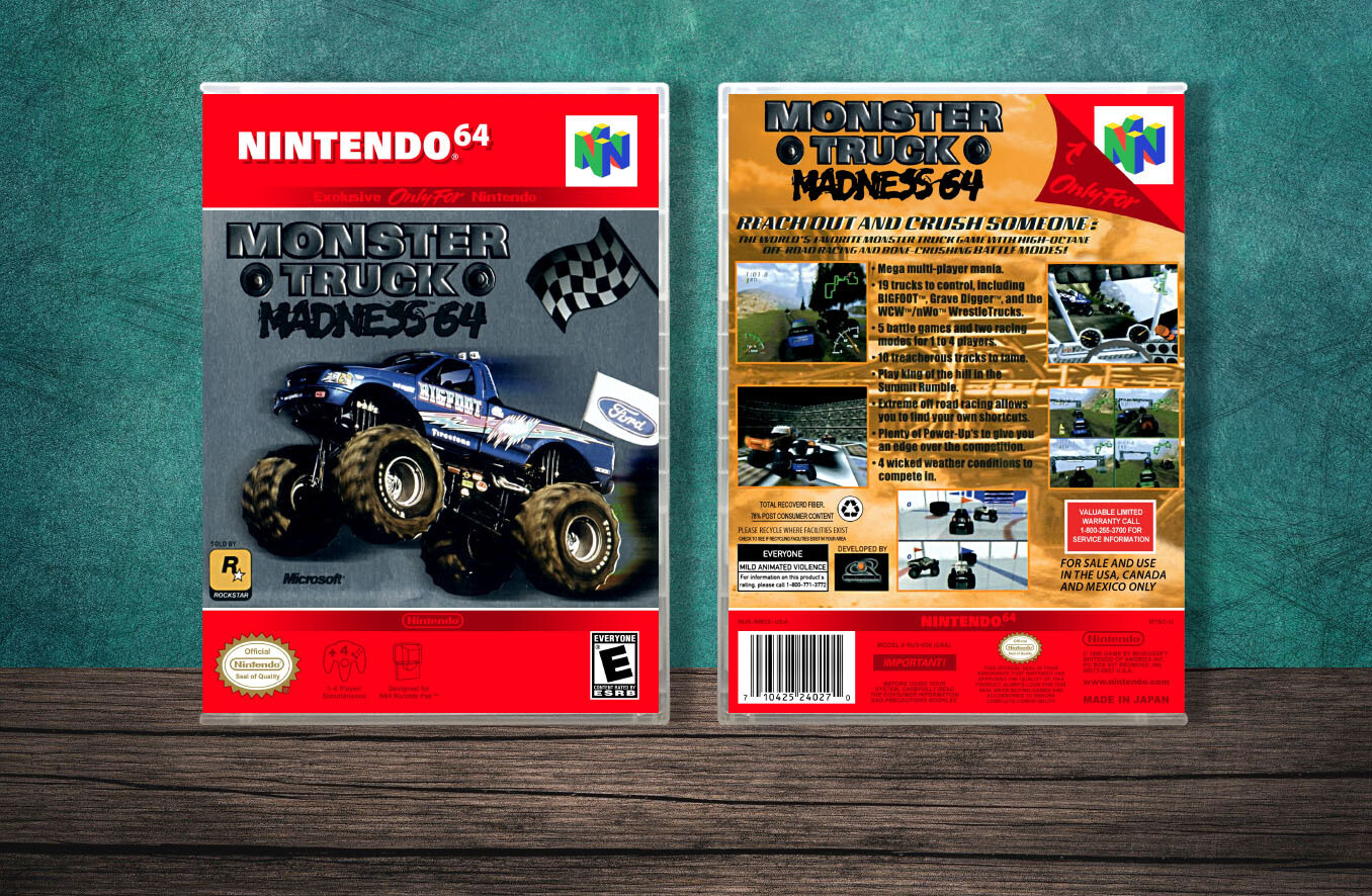 Monster Truck Madness N64 Video Game Case