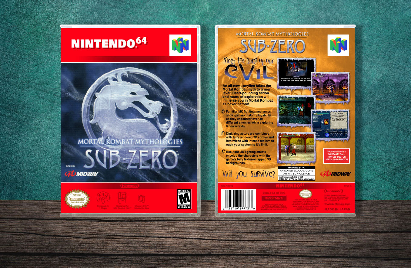 Mortal Kombat Mythologies: The Adventures of Sub-Zero, Case Color: CLEAR (Transparent)