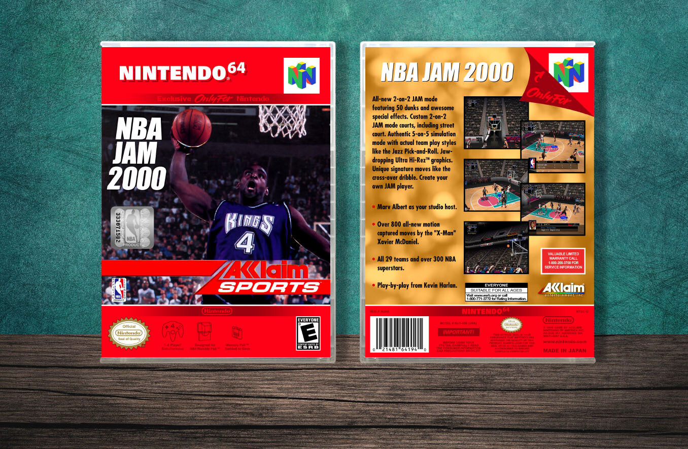 NBA Jam 2000, Case Color: CLEAR (Transparent)