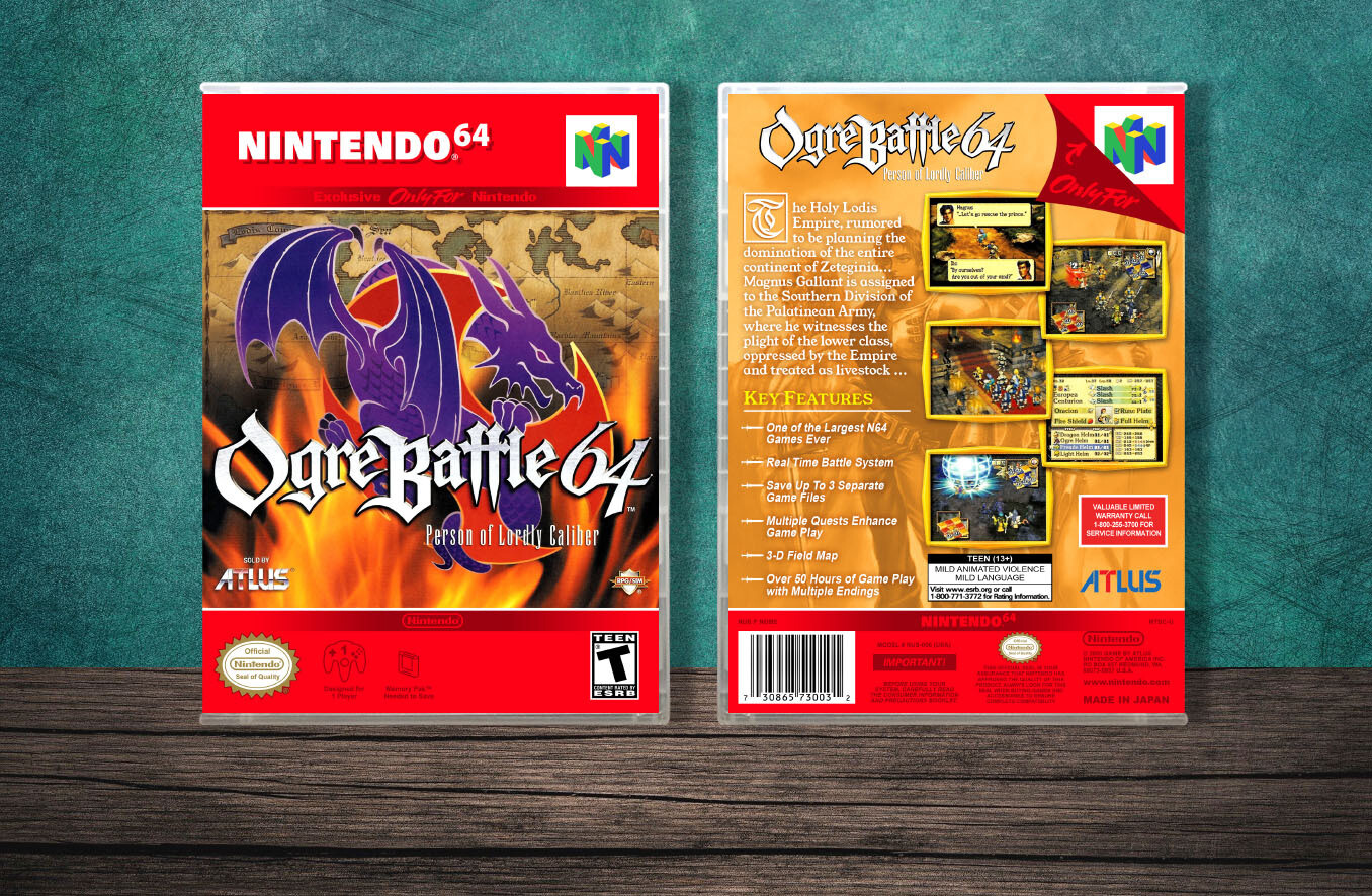 Ogre Battle 64, Case Color: CLEAR (Transparent)