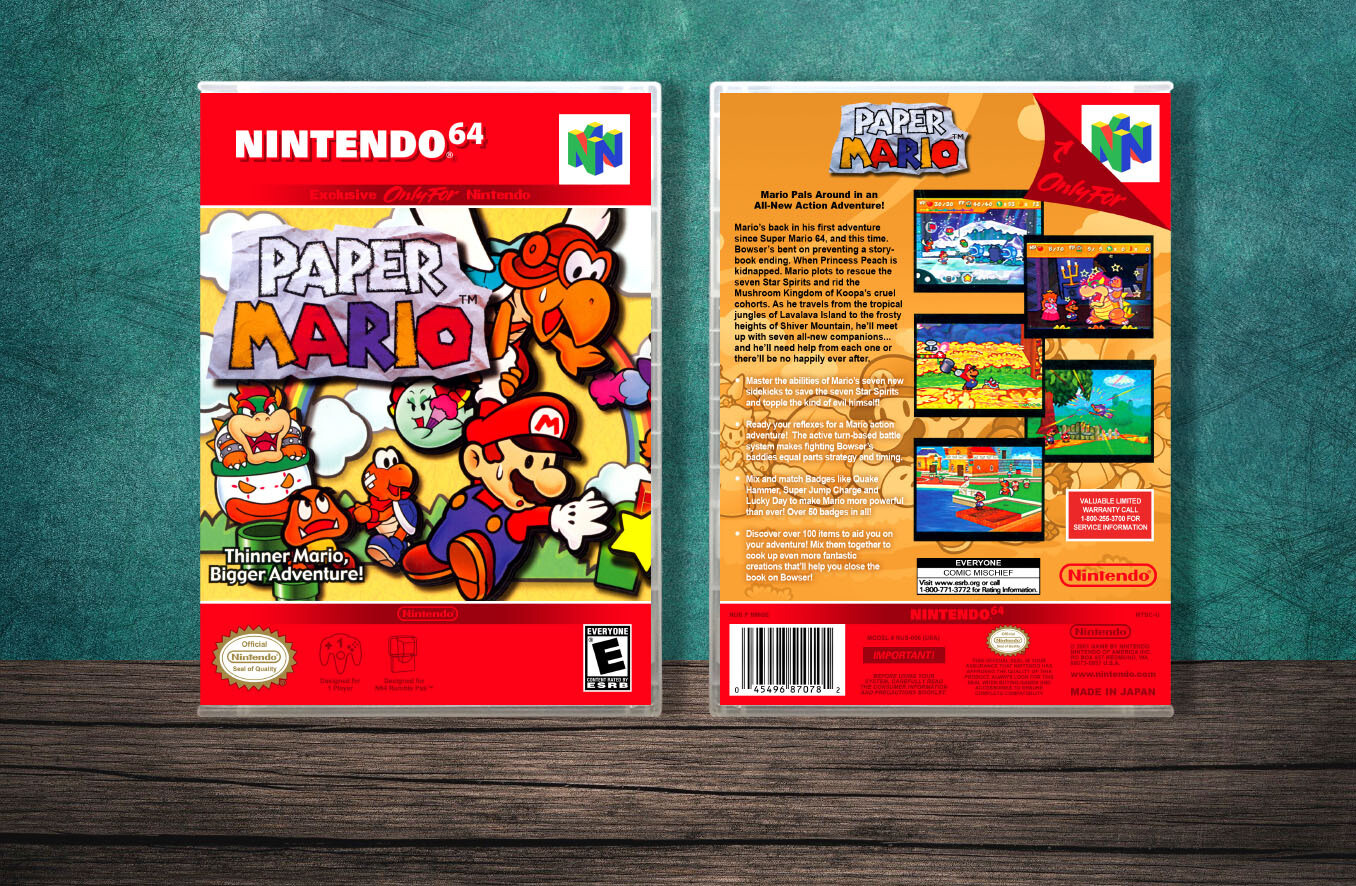Paper Mario, Case Color: CLEAR (Transparent)