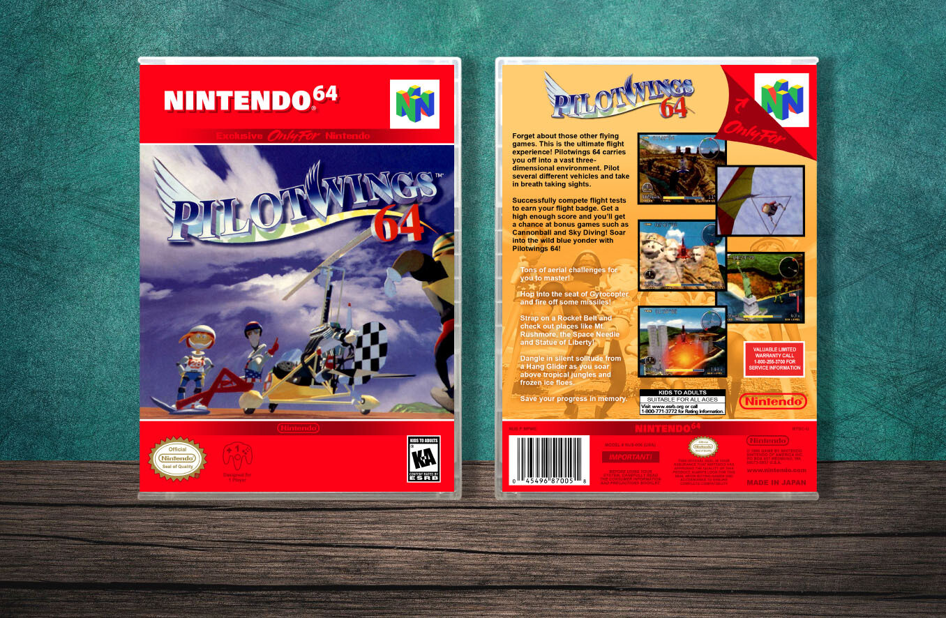 PilotWings 64, Case Color: CLEAR (Transparent)
