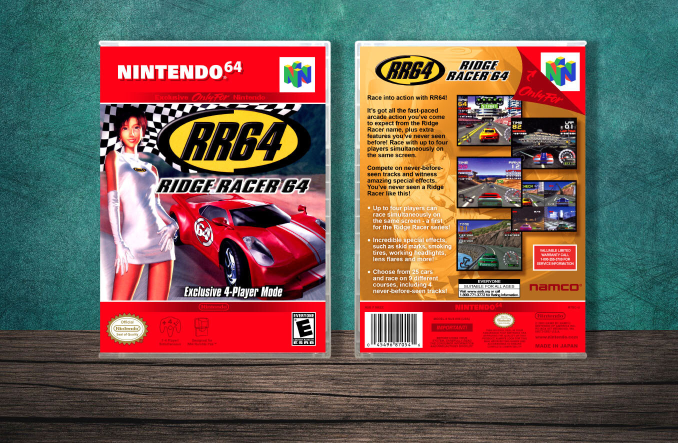 Ridge Racer 64 (RR64), Case Color: CLEAR (Transparent)