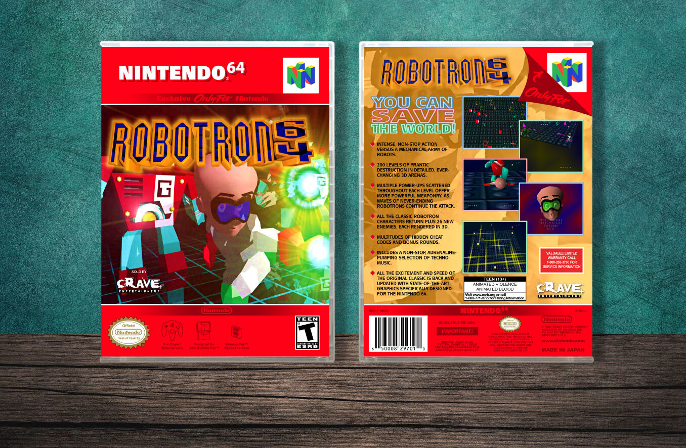 Robotron 64, Case Color: CLEAR (Transparent)