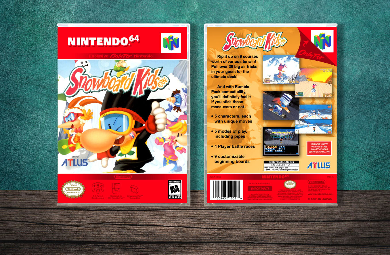 Snowboard Kids, Case Color: CLEAR (Transparent)
