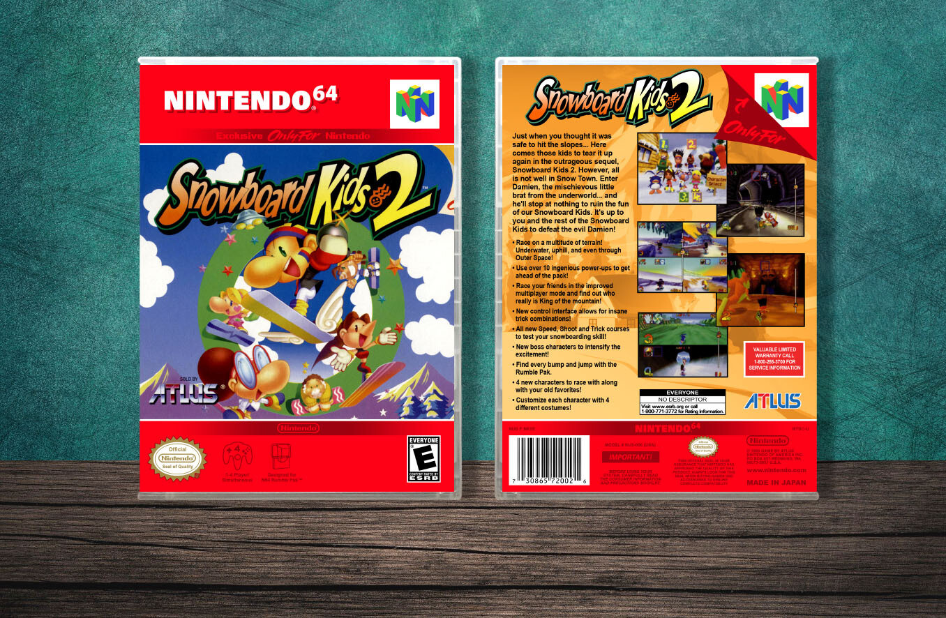 Snowboard Kids 2, Case Color: CLEAR (Transparent)
