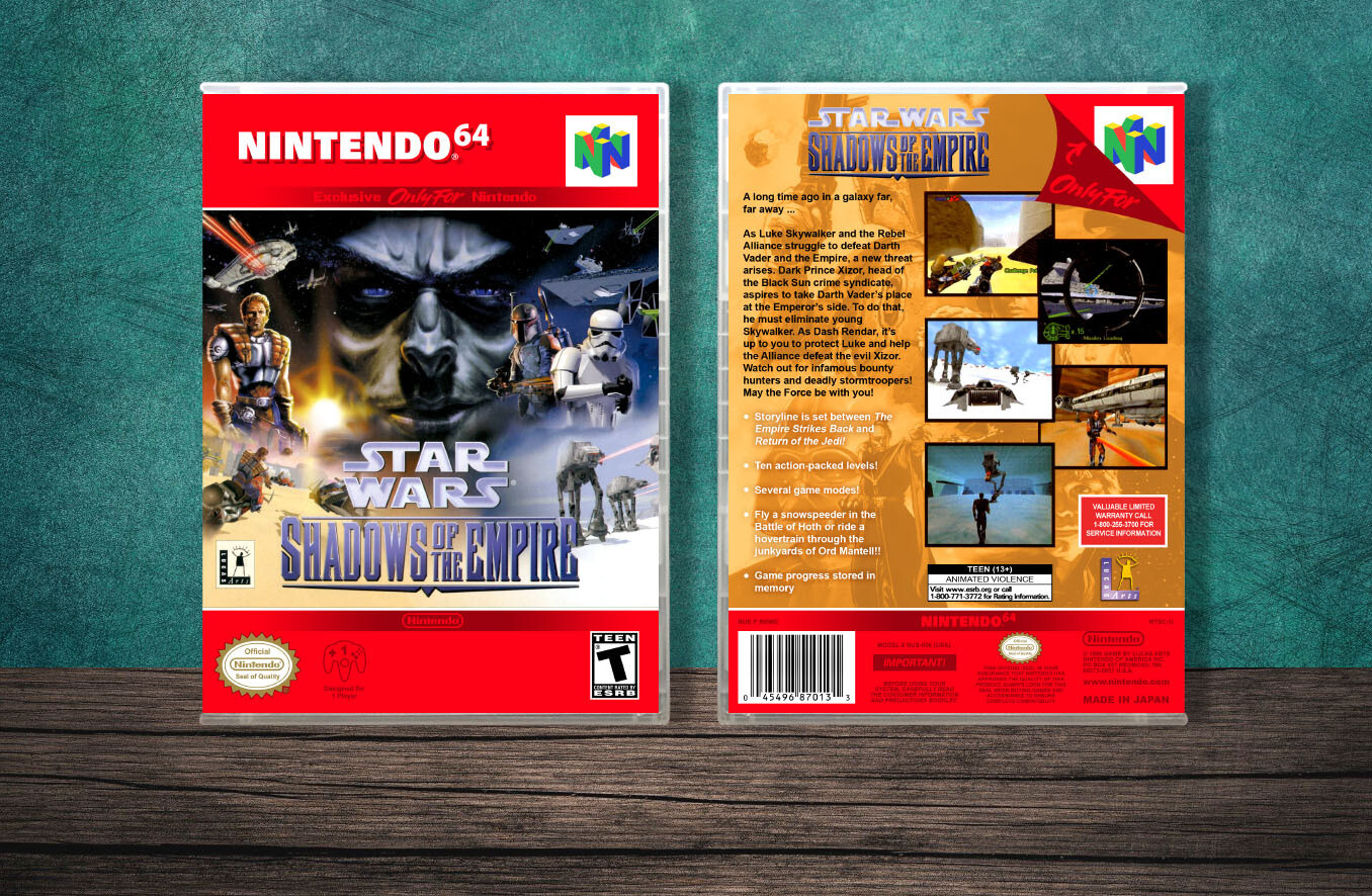 Star Wars: Shadows of the Empire, Case Color: CLEAR (Transparent)