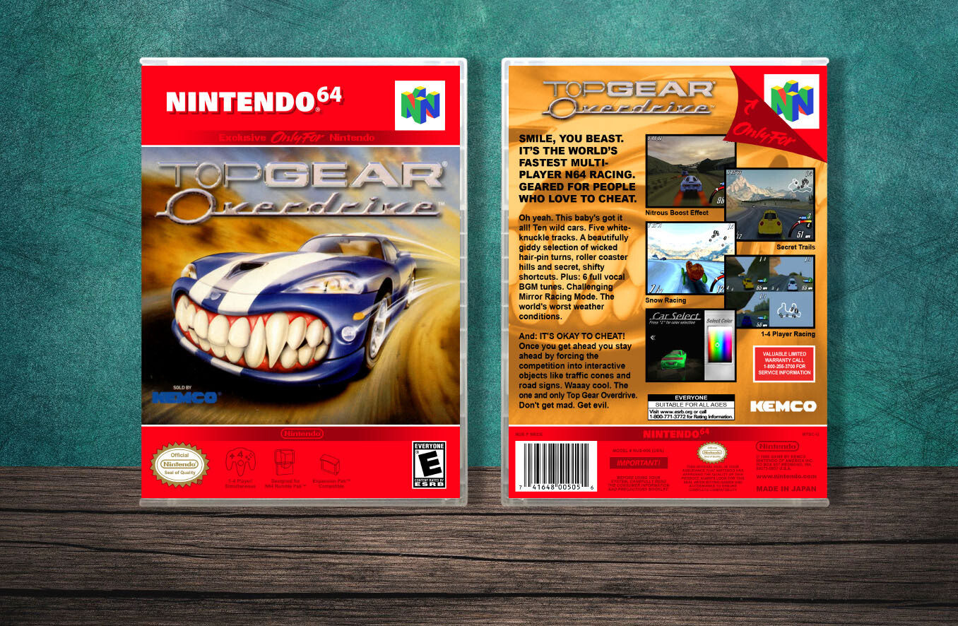 Top Gear Overdrive, Case Color: CLEAR (Transparent)