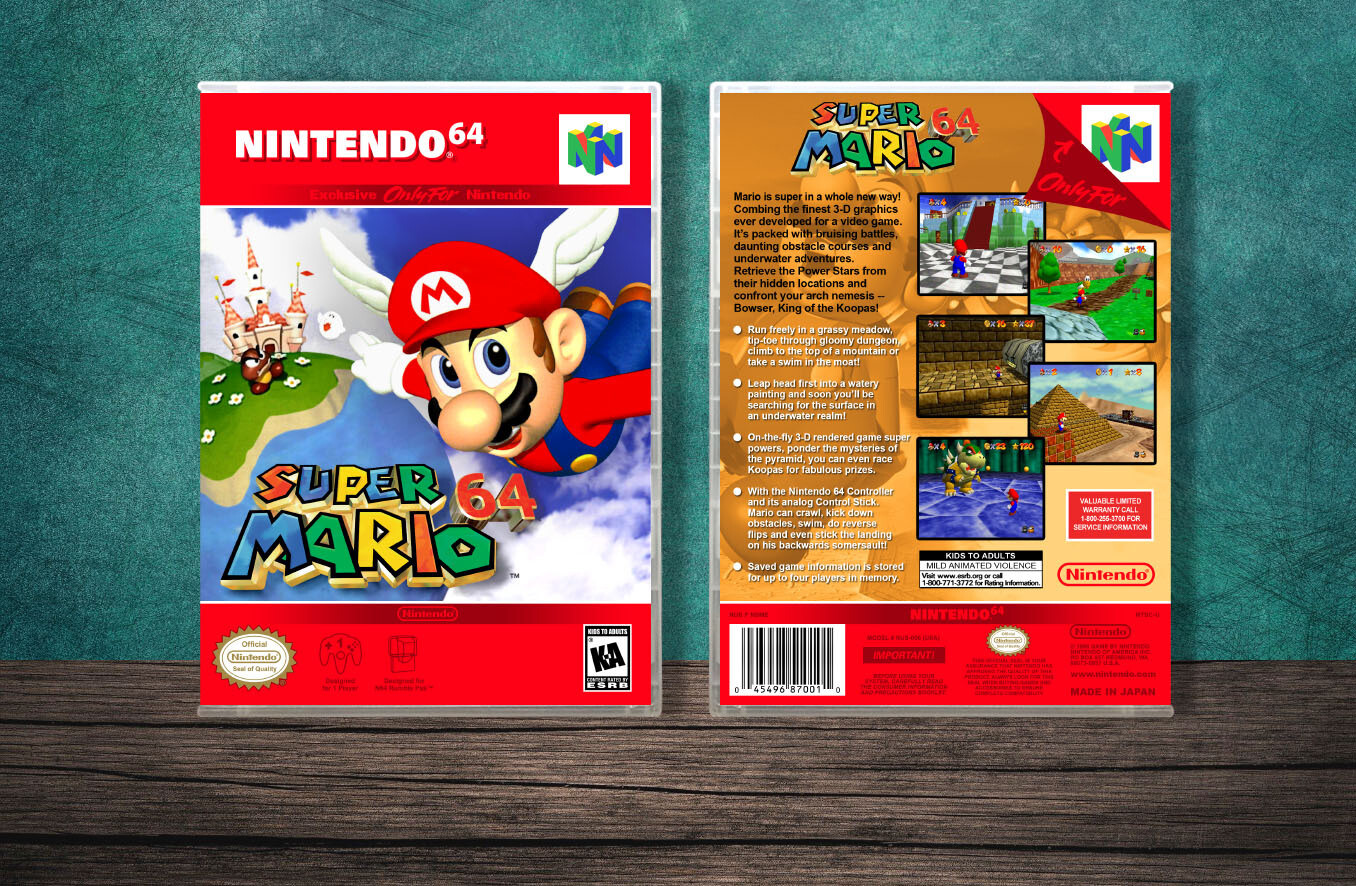 Super Mario 64, Case Color: CLEAR (Transparent)
