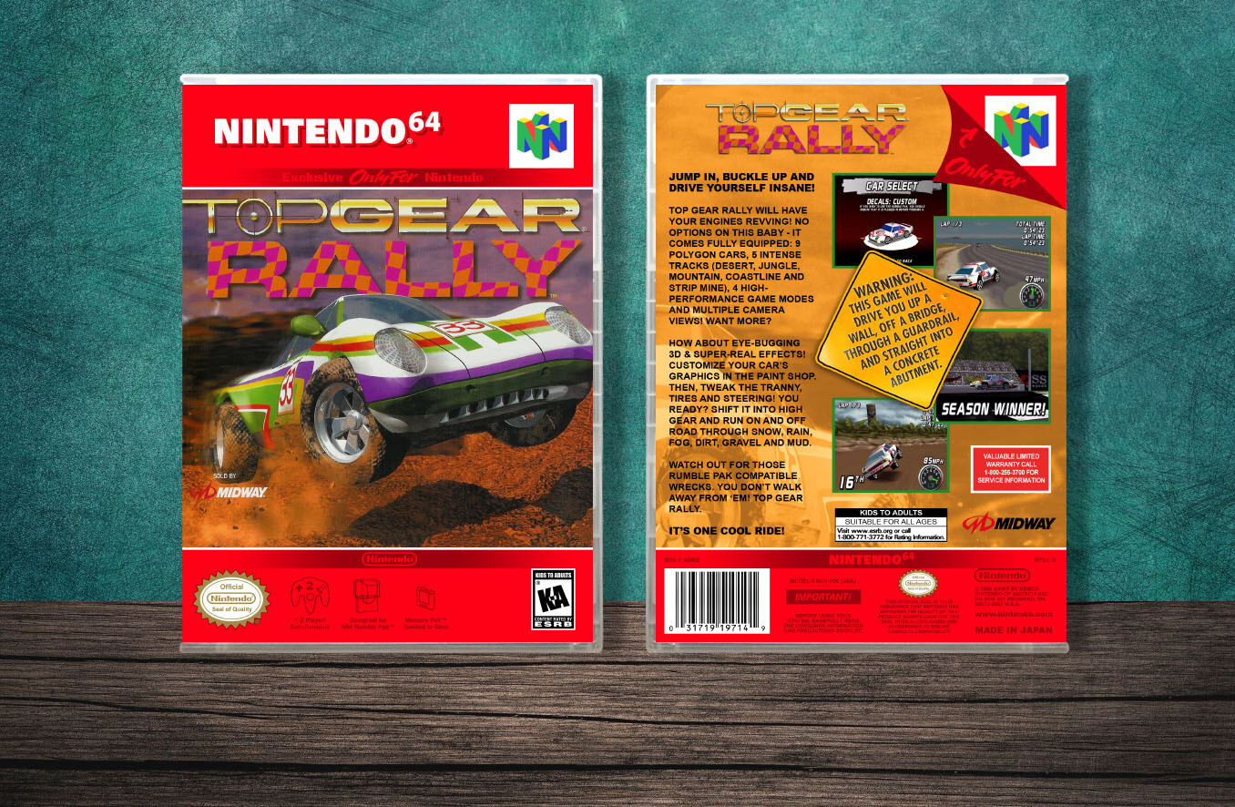 Top Gear Rally, Case Color: CLEAR (Transparent)